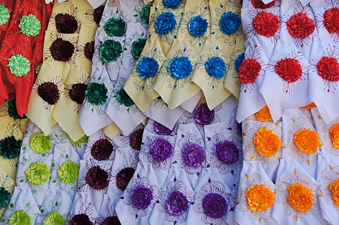 Decorated napkins in Addis Ababa Markato, Ethiopia 2012