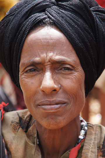 A typical woman in the market of Hawariyat Wereda village, 2012