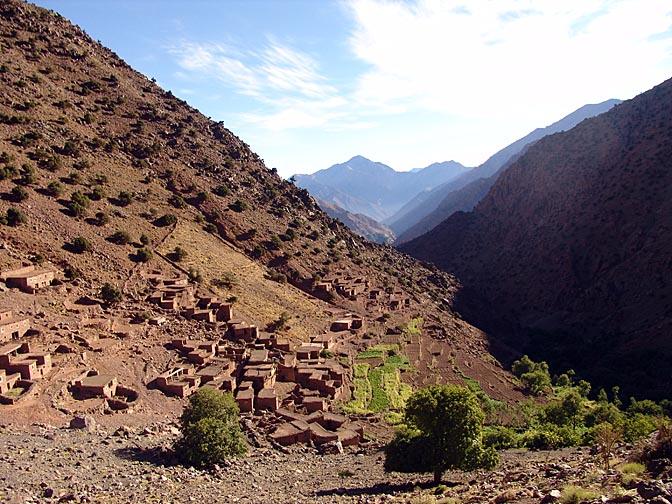 Red clay houses and green terraces, Iabassene village 2007