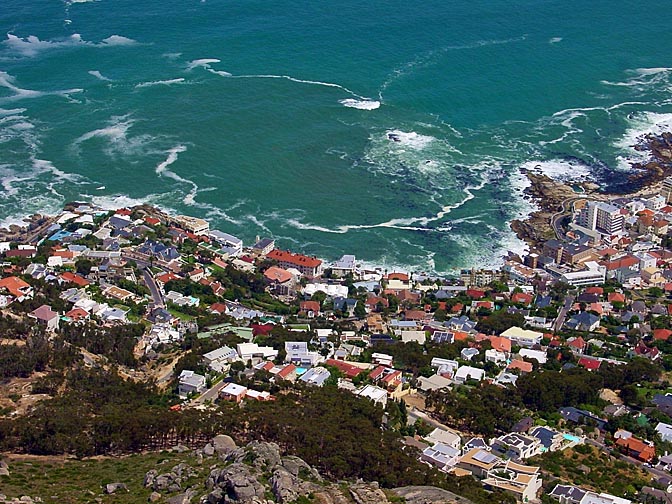 The view of Camps Bay neighbourhood, Cape Town 2000