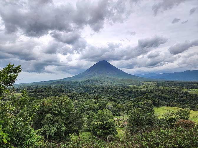 A view of Arenal Volcano from Mistico Arenal Hanging Bridges Park, 2022