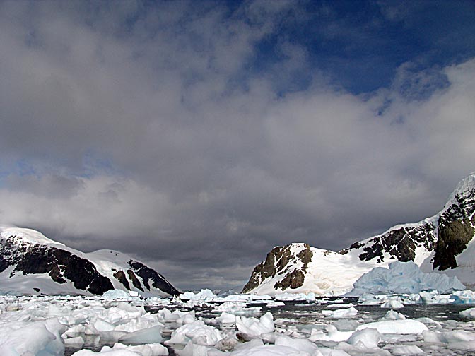 Pack ice around Danco Island, 2004