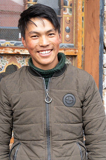 A young local man in Lingzhi, October 2018