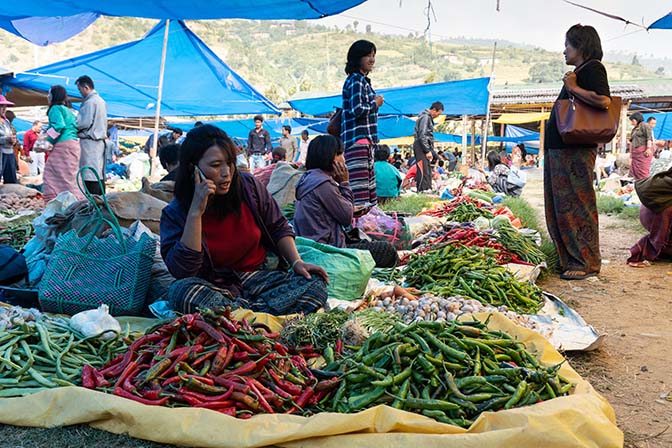 The market, Punakha 2018