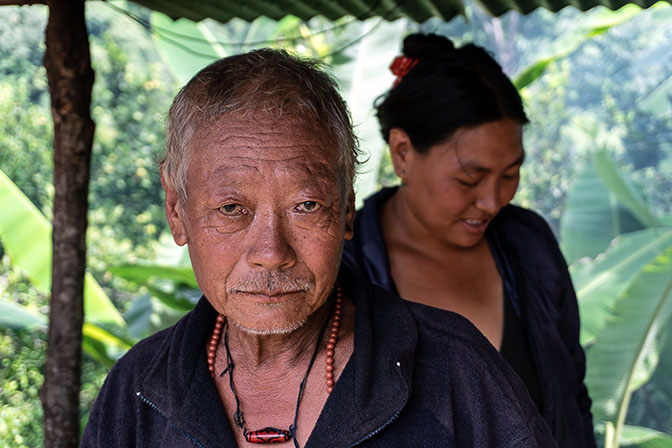 A man and his daughter in central Bhutan, 2018