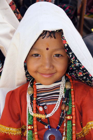 Girl in traditional Rung clothing, Pangu 2011