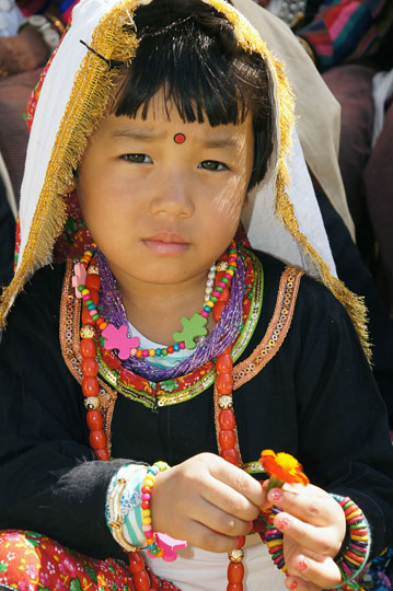 Traditionally dressed Rung girl, Pangu 2011