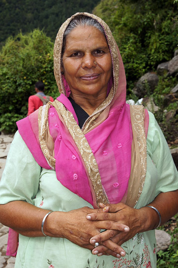A sikh woman on pilgrimage to Hemkund, Garhwal Himalayas 2011