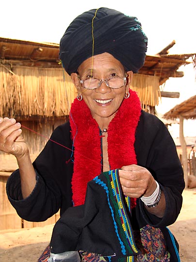 A Yao Hill Tribe woman in Ban Pou Don Than village, near Muang Sing 2007