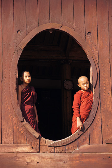 Novices in Shwe Yan Pyay Monastery, Nyaung Shwe 2015