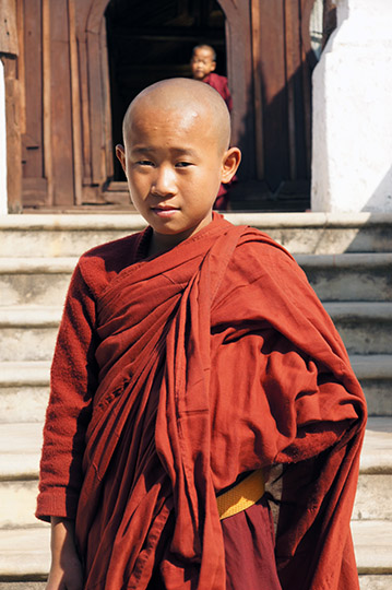 Novice in Shwe Yan Pyay Monastery, Nyaung Shwe 2015