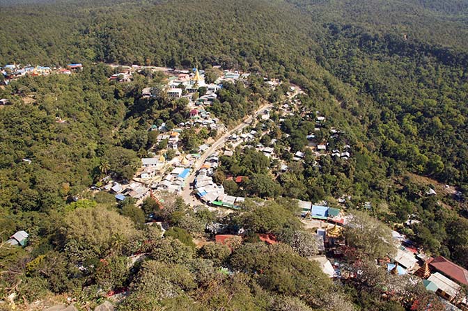 The village at the bottom of Mt Popa, 2015