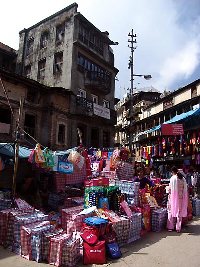 Colorful plastic bags, in the Ekha Pokhar market, 2004