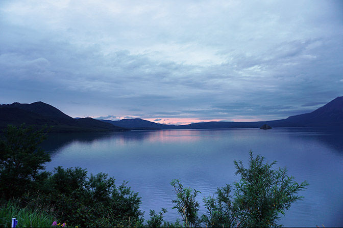 Sunset in Kurilskoye lake, 2016