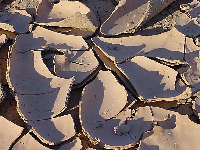 A cracked barren earth, in the Ramon Makhtesh in the Negev, Israel 2000
