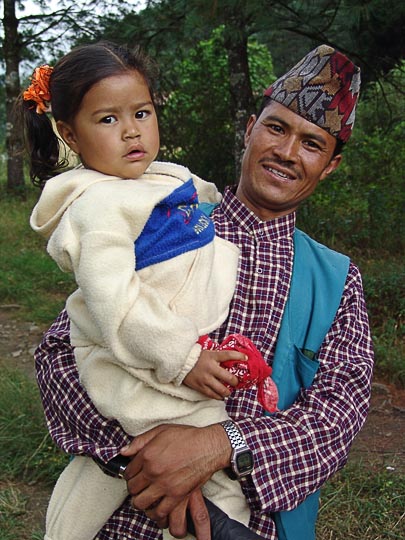 Carrying the Young in Jiri, along the Khumbu Trail to the Everest, Nepal 2004