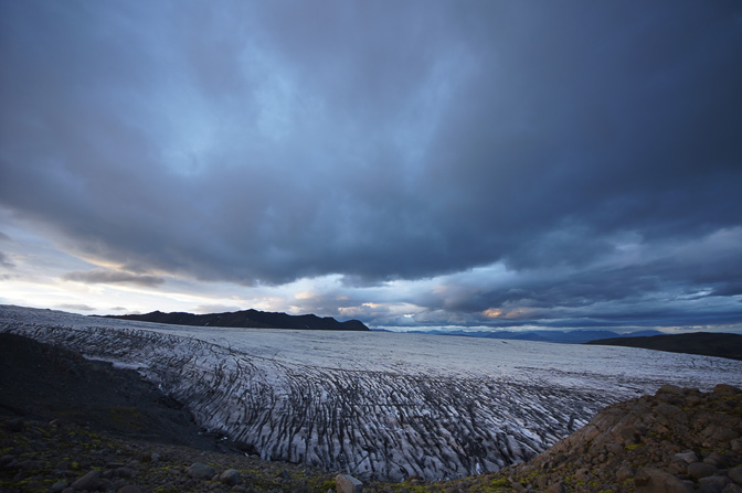 Sunset above Skalafellsjokull glacier, 2012