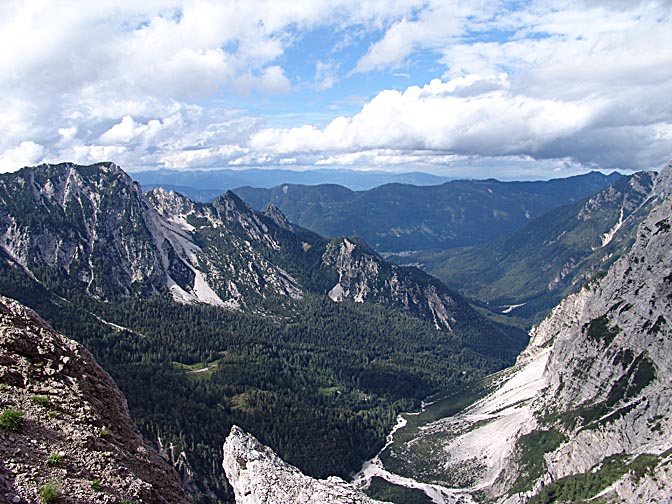 A panoramic view of the karstic Julian Alps, Triglav 2007