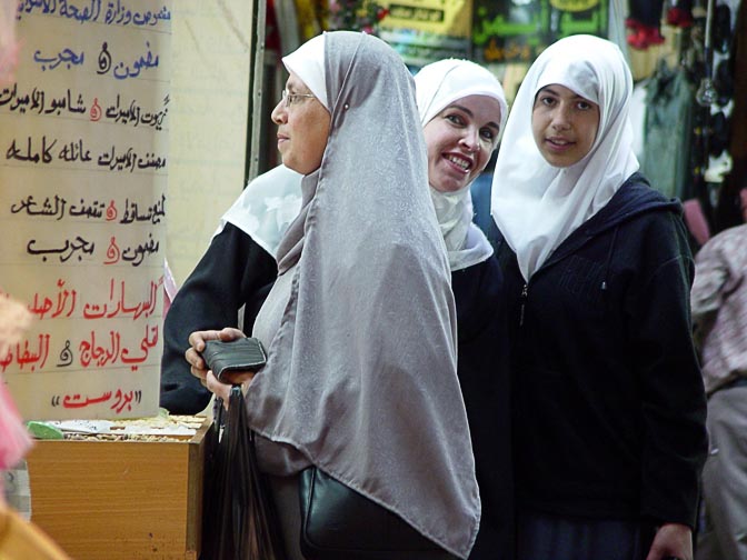 Young women in the market, The Old City 2003