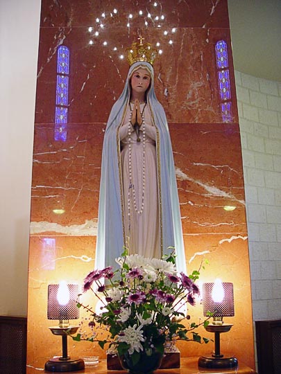 A Madonna in the chapel, the Rosary Convent Guest House and Hostel, 2003