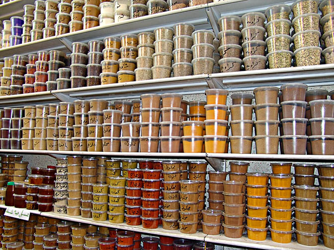 A display of spices in the market, The Old City 2006