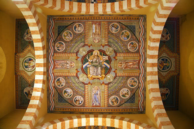 The ceiling of the Augusta Victoria Church, Mount of Olives 2011