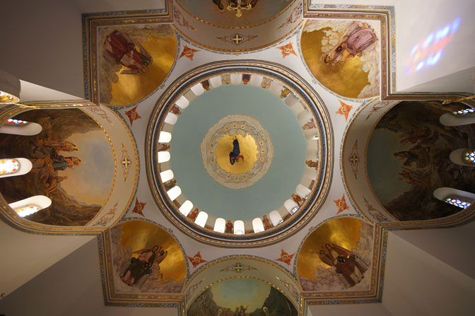 The ceiling of the Russian Orthodox Monastery of Ascension, Mount of Olives 2012