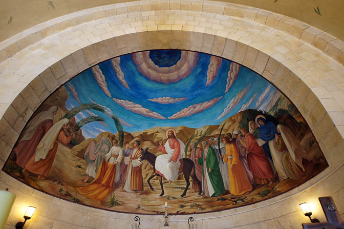 The apse mural inside the Catholic-Franciscan Church of Bethpage, Mount of Olives  2012