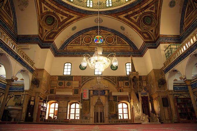 Inside the Jezzar Pasha Mosque (the white mosque), the old city of Acre 2011