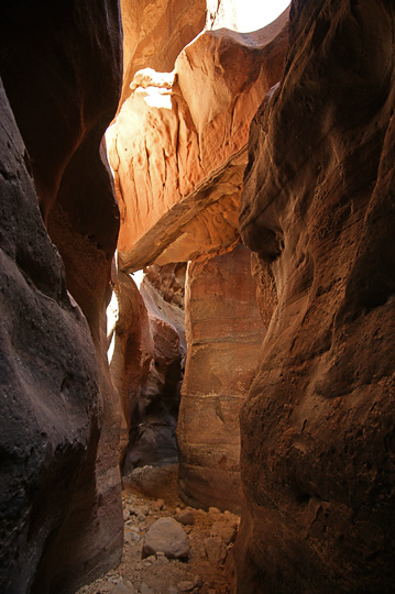 Inside the obscure crevice of Wadi Rueiba, 2010