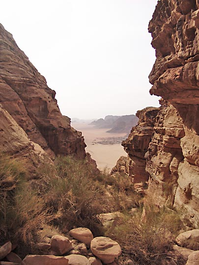 The view on the way uphill to Jabel Um Ishrin along the Mohammed Musa Route, 2006