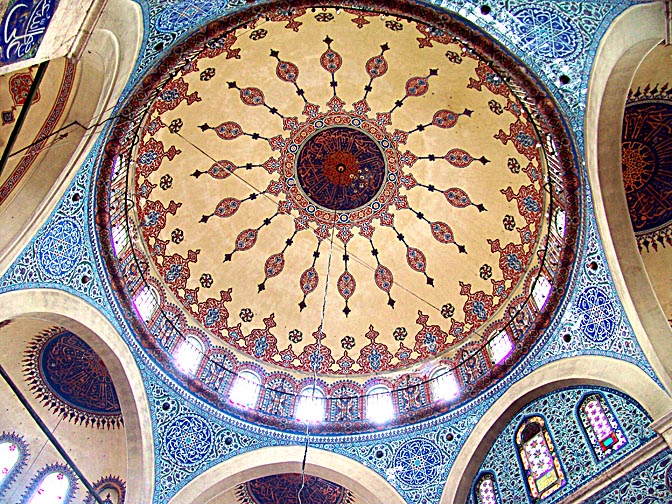 The Painted dome and mosaics inside the Kadirga Sokullu Mosque, 2006