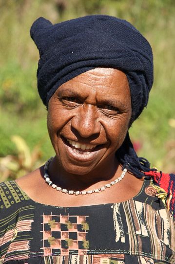 A local woman with a knitted hat, Polga 2009