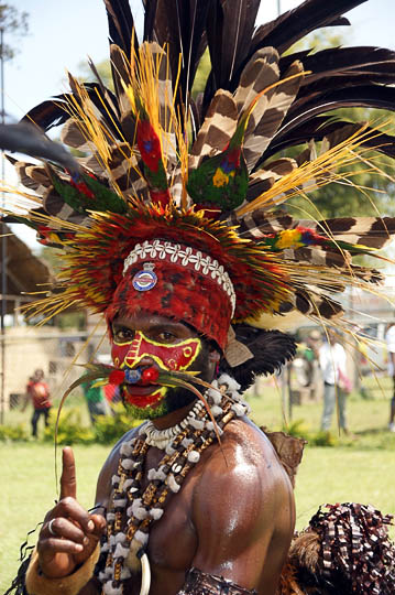 A man from Goroka in the Eastern Highland Province, at The Goroka Show 2009