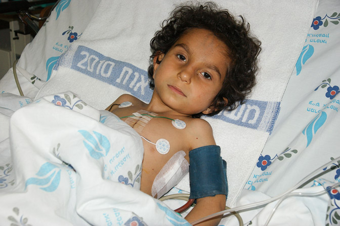 Fatima after her surgery, The Wolfson Hospital 2011
