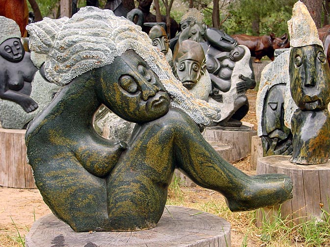 A man-size stone sculpture in the Cape Peninsula, South Africa 2000