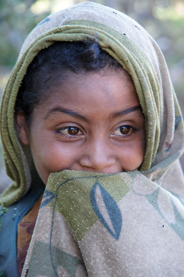 A shy girl, Simien Mountains National Park 2012