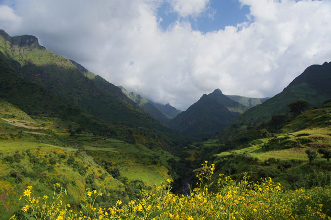 The landscape in the valley, Simien Mountains National Park 2012
