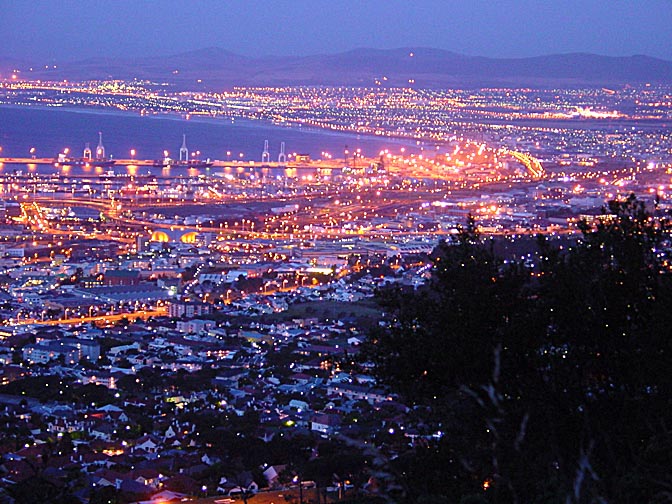 Cape Town from Table Mountain at sunset, 2000