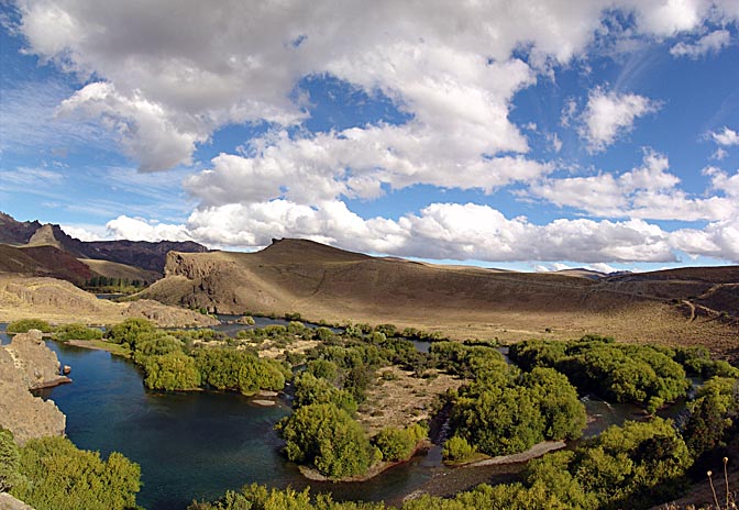 The Rio Limay landscape, the Neuquen province 2004