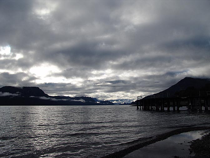 The gloomy Lago Traful in the Seven Lakes route, 2004