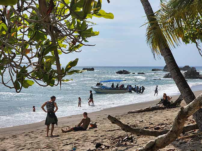 A shallow water beach landing at Playa San Josecito near Drake Bay 2022