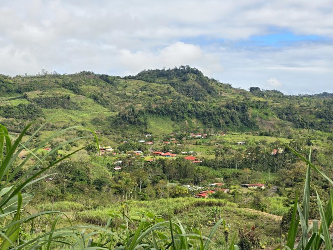 The village of Pacayitas cradled in a green mountainous landscape, 2026
