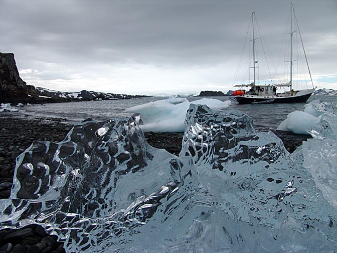 Crystal ice by the Eco-Nelson Station, 2004