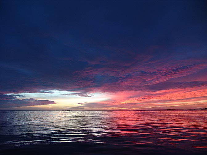 A dramatic sunrise in Stanley, 2004