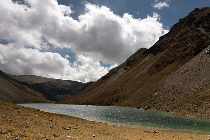 A lake at an altitude of 4,895m, Jangothang 2018