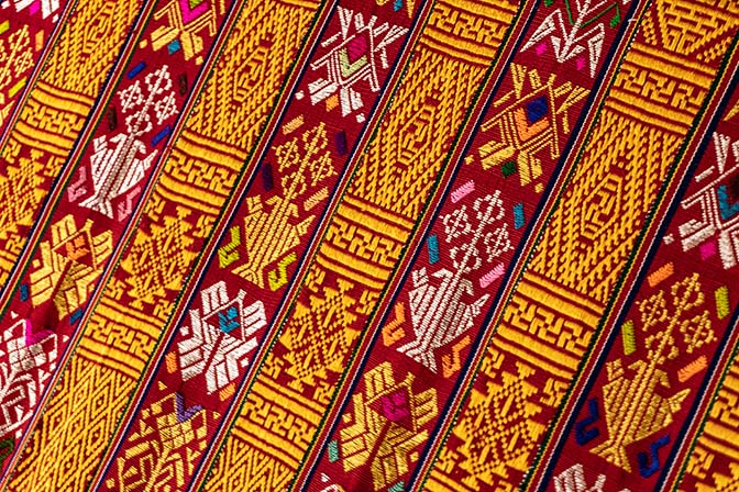 Traditional hand woven Bhutanese fabric, 2018