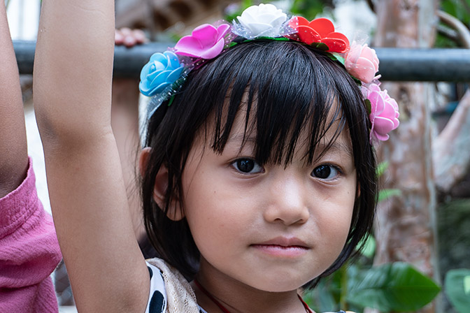 Girl at Khoma weaving village near Lhuntse, Eastern Bhutan, 2018