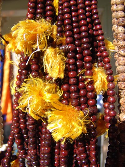 Tibetan rosaries in the Barkhor Market, Lhasa 2004