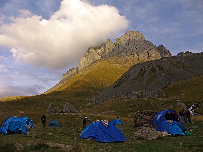 Our campsite at the foot of Mount Chaukhi, Khevsureti 2007